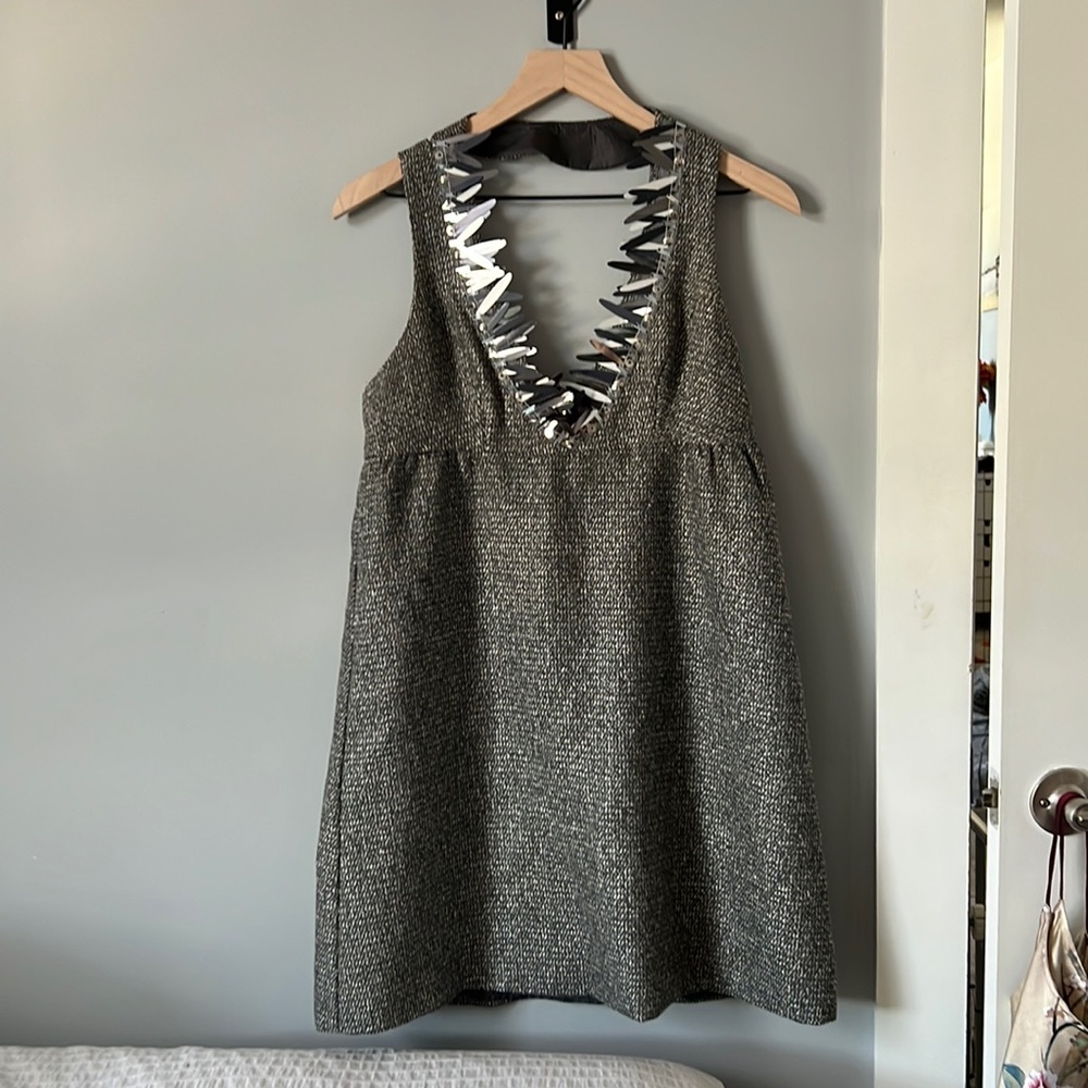 Grey Mini Dress. Anna Sui